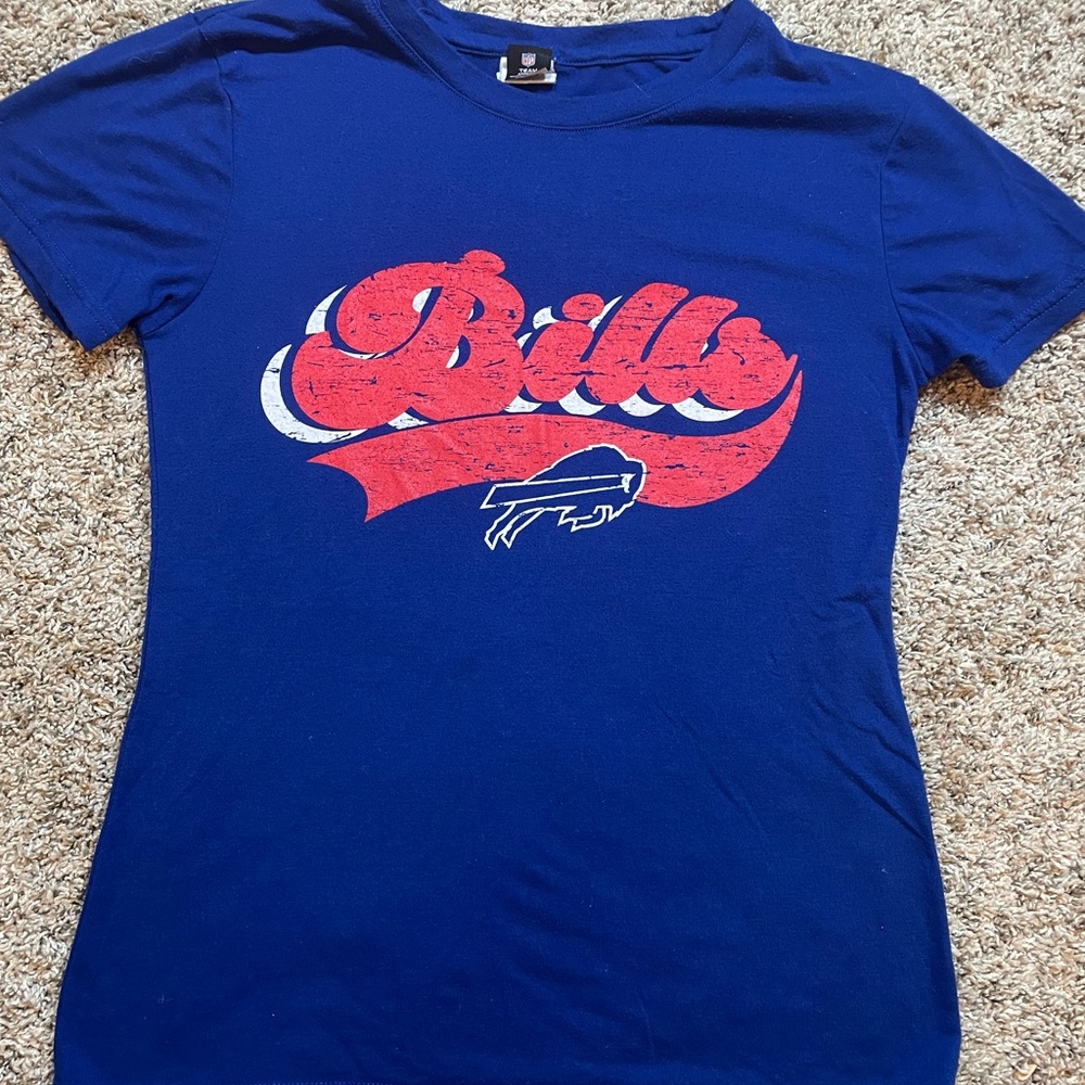 NFL Buffalo Bills Royal Blue Graphic Women's Top Tee Shirt